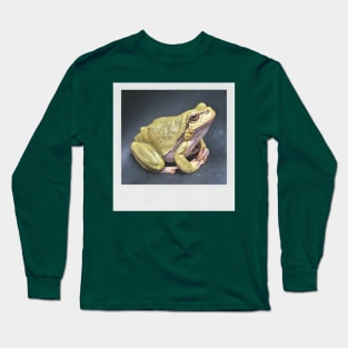 Meditating Frog Cute Photograph Peace & Love Picture Long Sleeve T-Shirt